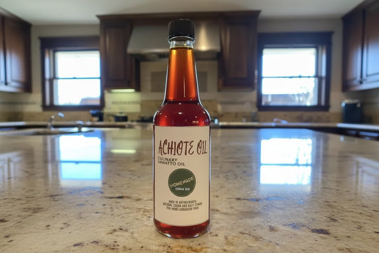 Olive Oil Infused with Achiote (Annatto) Natural & Homemade